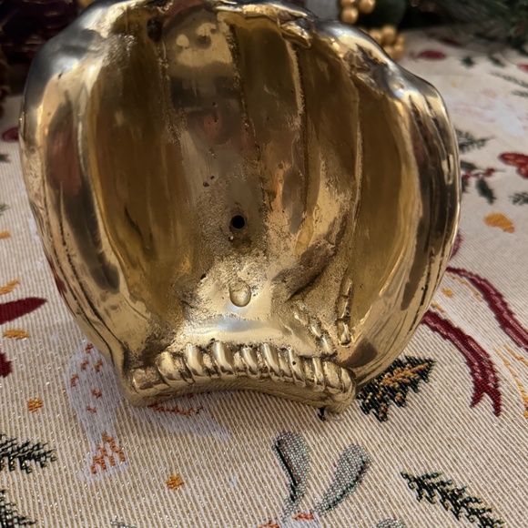 ⚾ VINTAGE Solid Brass Baseball Glove Ball Holder & No. 1 Plaque Desk Trophy Set - Picture 5 of 13